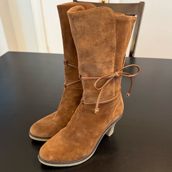 Johnston & Murphy Shoes - johnston murphy Jeanie Wrap Suede Boots Size 8.5